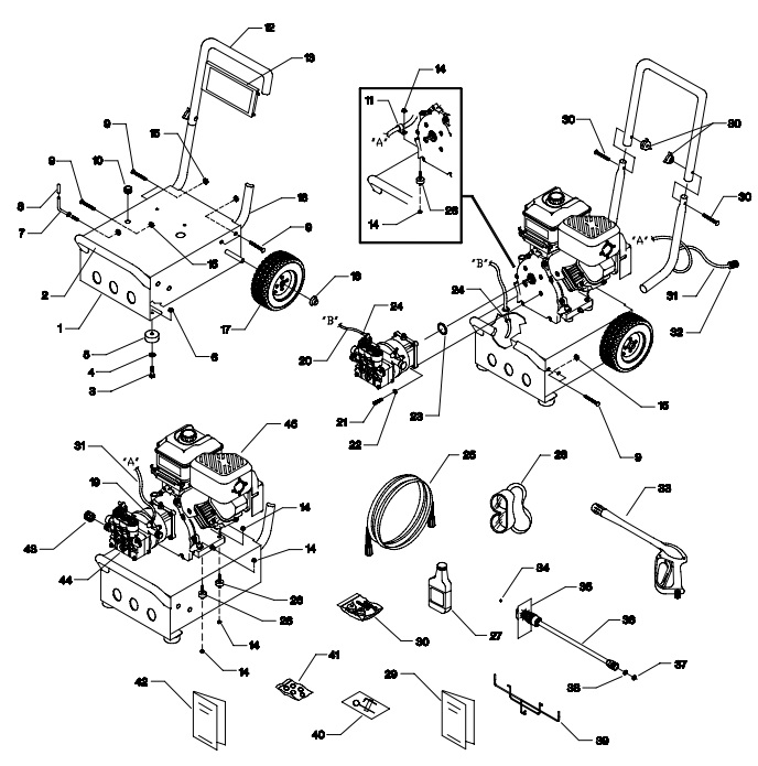 GENERAC 1587-0 parts breakdown